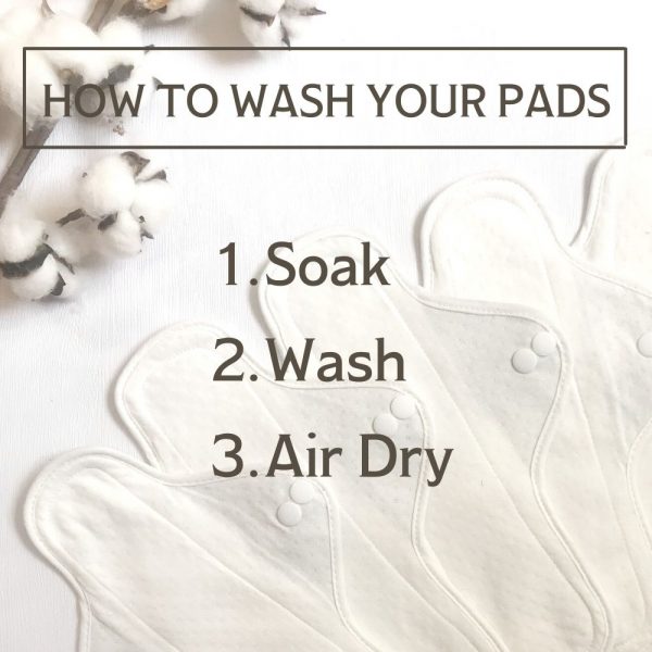 how to wash reusable menstrual pads