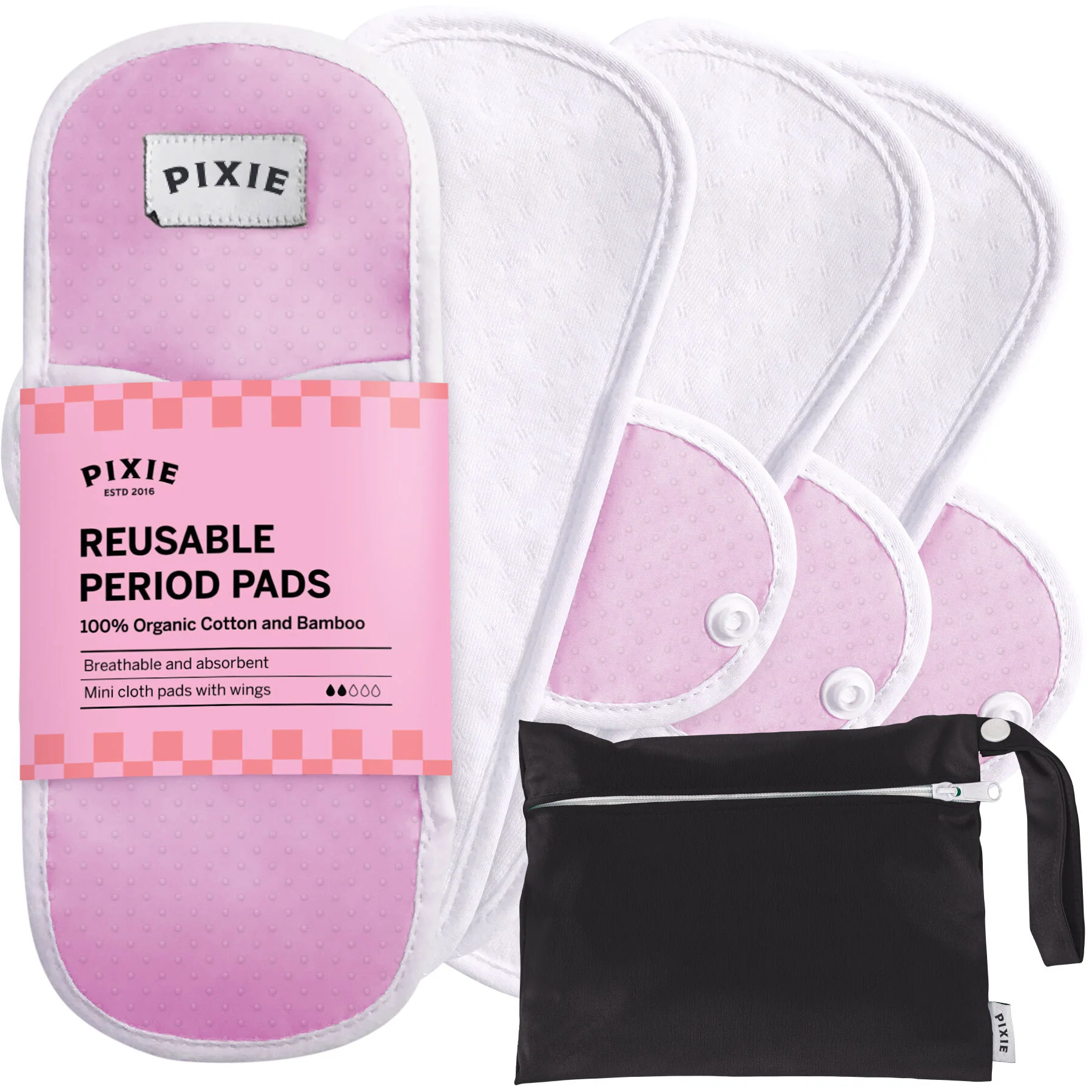 Pixie Menstrual Cup - Reusable Organic Cotton Pads