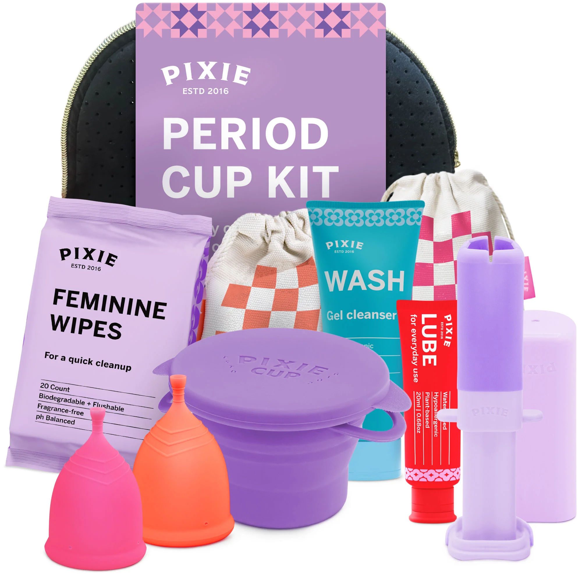 Pixie Menstrual Cup - Period Cup & Applicator Kit