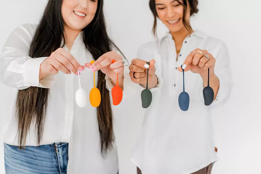 Menstrual disc on a colorful background